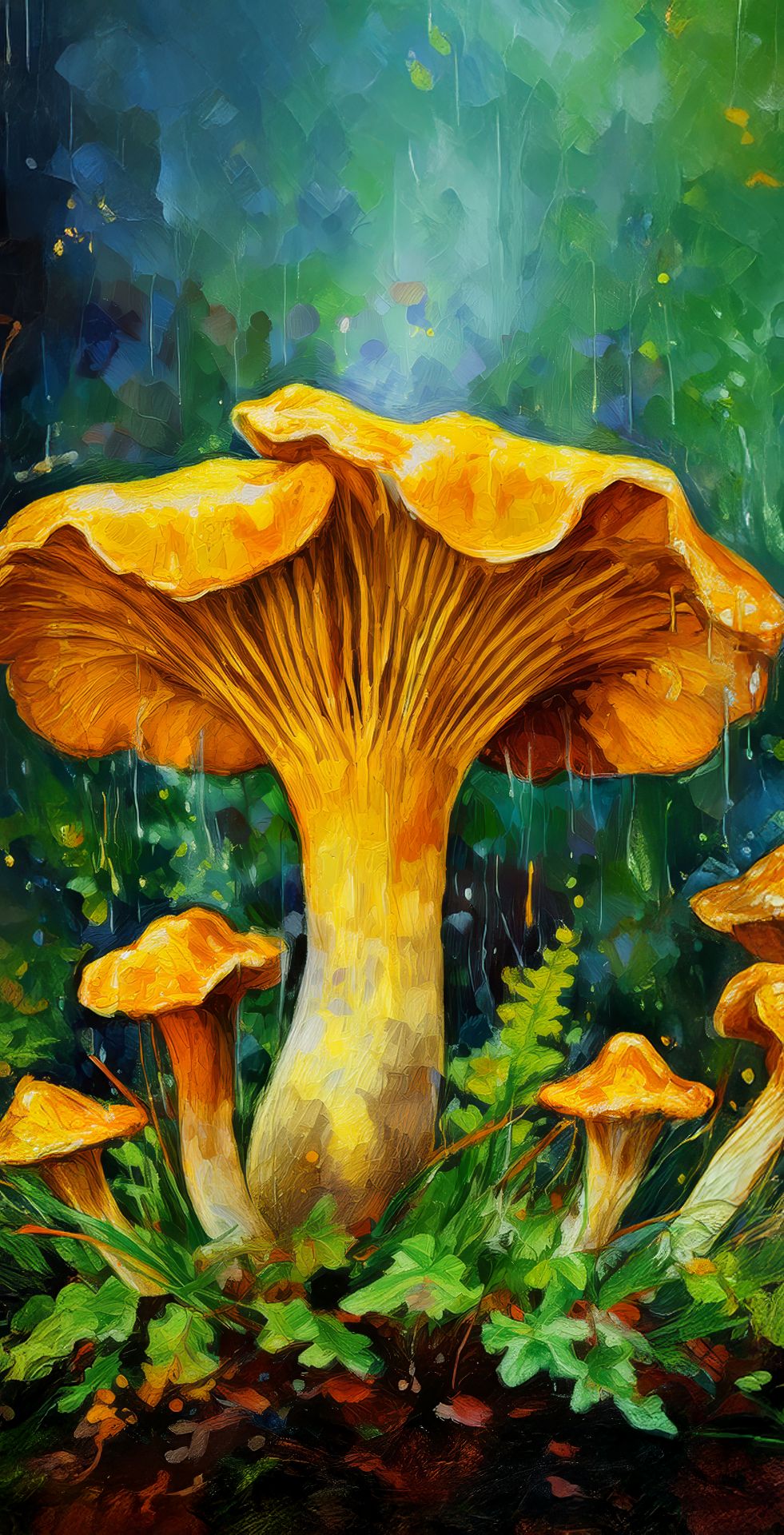 C Golden Chanterelle Fungus Series